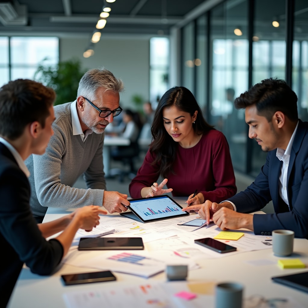 Reunión estratégica del equipo de MxWz-X planificando programas formativos
